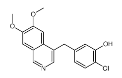 2-chloro-5-[(6,7-dimethoxyisoquinolin-4-yl)methyl]phenol结构式