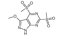 1H-Pyrazolo[3,4-d]pyrimidine, 3-Methoxy-4,6-bis(Methylsulfonyl)- Structure