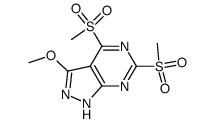 1H-Pyrazolo[3,4-d]pyrimidine, 3-Methoxy-4,6-bis(Methylsulfonyl)-结构式