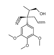 (2R,3R)-(-)-2-methyl-3-cyano-3-(3,4,5-trimethoxyphenyl)hex-5-enol Structure