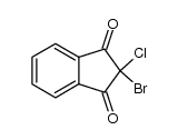 2-bromo-2-chloro-indan-1,3-dione Structure