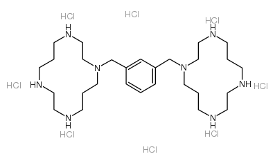 1,1'-[1,3-phenylenebis-(methylene)]-bis-(1,4,8,11-tetraazacyclotetradecane) octahydrochloride structure