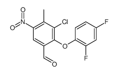 3-chloro-2-(2,4-difluorophenoxy)-4-methyl-5-nitrobenzaldehyde结构式
