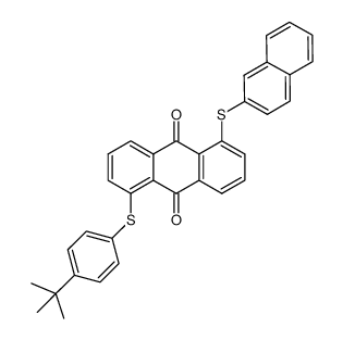 1-[4-(t-butyl)phenylthio]-5-(2-naphthythio) anthraquinone结构式