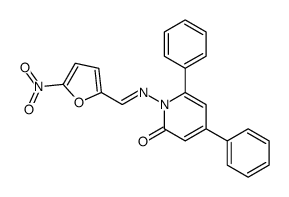 1-[(E)-(5-nitrofuran-2-yl)methylideneamino]-4,6-diphenylpyridin-2-one Structure