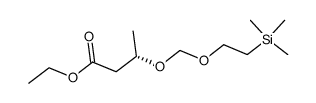 (S)-3-(2-Trimethylsilanyl-ethoxymethoxy)-butyric acid ethyl ester结构式
