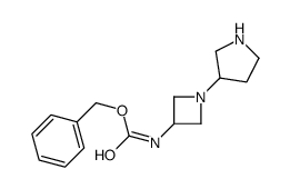 (1-吡咯烷-3-基-氮杂啶-3-基)-氨基甲酸苄酯结构式
