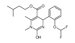 3-methylbutyl 6-[2-(difluoromethoxy)phenyl]-3,4-dimethyl-2-oxo-1,6-dihydropyrimidine-5-carboxylate Structure