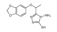 4-amino-3-[1-(1,3-benzodioxol-5-yloxy)ethyl]-1H-1,2,4-triazole-5-thione结构式