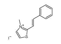 (E)-3-methyl-2-styrylthiazol-3-ium iodide Structure