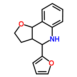 4-(2-Furyl)-2,3,3a,4,5,9b-hexahydrofuro[3,2-c]quinoline结构式