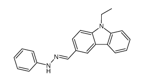 9-ethyl-carbazole-3-carbaldehyde phenylhydrazone结构式