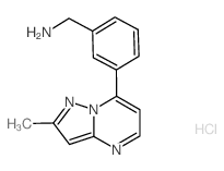 [3-(2-Methylpyrazolo[1,5-a]pyrimidin-7-yl)benzyl]-amine hydrochloride Structure