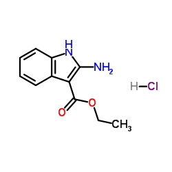 2-氨基-1H-吲哚-3-羧酸乙酯盐酸盐结构式