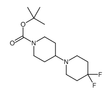 tert-butyl 4-(4,4-difluoropiperidin-1-yl)piperidine-1-carboxylate结构式