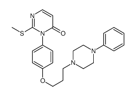 2-methylsulfanyl-3-[4-[3-(4-phenylpiperazin-1-yl)propoxy]phenyl]pyrimidin-4-one结构式