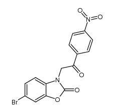 6-bromo-3-(2-(4-nitrophenyl)-2-oxoethyl)benzo[d]oxazol-2(3H)-one Structure