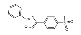 2-{4-[4-(methylsulfonyl)phenyl]-1,3-oxazol-2-yl}pyridine结构式