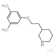 3-[2-(3,5-Dimethylphenoxy)ethyl]piperidine hydrochloride结构式