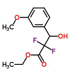 Ethyl 2,2-difluoro-3-hydroxy-3-(3-methoxyphenyl)propanoate结构式
