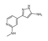 4-(5-amino-1H-pyrazol-3-yl)-N-methylpyridin-2-amine结构式
