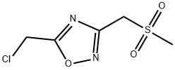 5-(chloromethyl)-3-((methylsulfonyl)methyl)-1,2,4-oxadiazole Structure