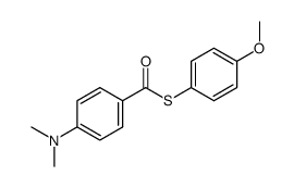 S-(4-methoxyphenyl) 4-(dimethylamino)benzenecarbothioate结构式