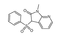 1,3-dihydro-1-methyl-3-(phenylsulfonyl)-2H-pyrrolo[2,3-b]pyridin-2-one Structure