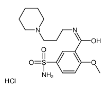 2-methoxy-N-(3-piperidin-1-ylpropyl)-5-sulfamoylbenzamide,hydrochloride结构式