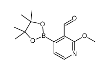 2-METHOXY-4-(4,4,5,5-TETRAMETHYL-1,3,2-DIOXABOROLAN-2-YL)NICOTINALDEHYDE结构式