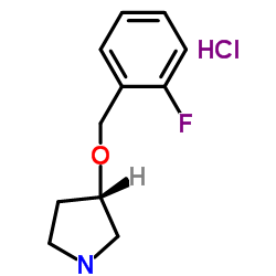 (3S)-3-[(2-Fluorobenzyl)oxy]pyrrolidine hydrochloride (1:1)结构式