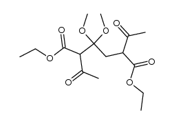 2,5-diacetyl-3,3-dimethoxy-adipic acid diethyl ester结构式