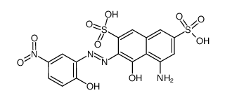 5-amino-4-hydroxy-3-[(2-hydroxy-5-nitrophenyl)azo]naphthalene-2,7-disulphonic acid Structure