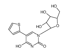 1-[(2R,3S,4S,5R)-3,4-dihydroxy-5-(hydroxymethyl)oxolan-2-yl]-5-thiophen-2-ylpyrimidine-2,4-dione Structure