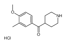 (4-Methoxy-3-methylphenyl)(4-piperidinyl)methanone hydrochloride (1:1)结构式