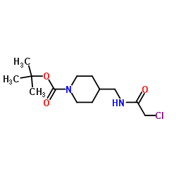 4-[(2-Chloro-acetylamino)-Methyl]-piperidine-1-carboxylic acid tert-butyl ester Structure