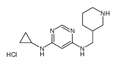 N-Cyclopropyl-N'-piperidin-3-ylmethyl-pyrimidine-4,6-diamine hydrochloride structure