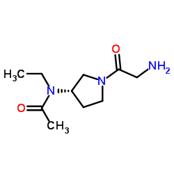 N-Ethyl-N-[(3S)-1-glycyl-3-pyrrolidinyl]acetamide Structure