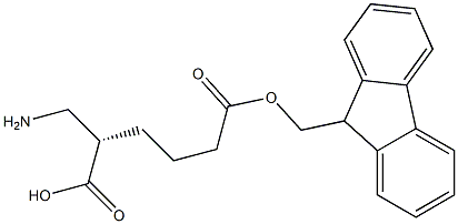 Fmoc-(S)-2-aminomethy-pentanoic acid structure