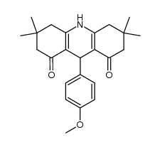 3,4,6,7-tetrahydro-9-(4-methoxyphenyl)-3,3,6,6(2H,5H,9H,10H)-tetramethylacridine-1,8-dione结构式