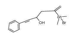 5-(bromodimethylstannyl)-1-phenylhexa-1,5-dien-3-ol结构式