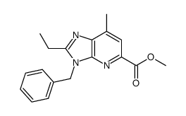 methyl 3-benzyl-2-ethyl-7-methylimidazo[4,5-b]pyridine-5-carboxylate Structure