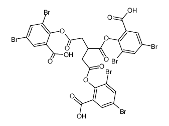 tris(3,5-dibromosalicyl) tricarballylate Structure