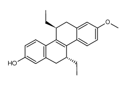 8-methoxy-5,11-trans-diethyl-5,6,11,12-tetrahydrochrysene-2-ol结构式