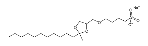 sodium 4-[(2-methyl-2-undecyl-1,3-dioxolan-4-yl)methoxy]-1-butanesulfonate结构式