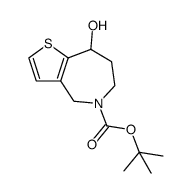 tert-butyl8-hydroxy-7,8-dihydro-4H-thieno[3,2-c]azepine-5(6H)-carboxylate结构式