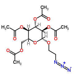 2-Azidoethyl 2,3,4,6-tetra-O-acetyl-β-D-glucopyranoside结构式