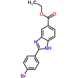 Ethyl 2-(4-bromophenyl)-1H-benzimidazole-5-carboxylate Structure
