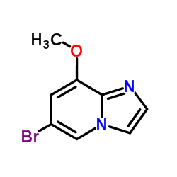 6-溴-8-甲氧基咪唑并[1,2-a]吡啶结构式