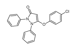 5-(4-chlorophenoxy)-1,2-diphenylpyrazol-3-one结构式
